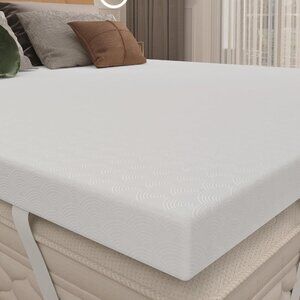 Zenzy 3" Twin XL Bamboo Mattress Topper Cover, Oeko-TEX Certified